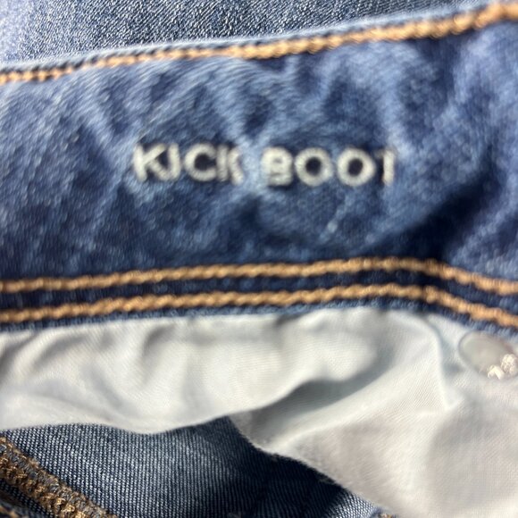 American Eagle Jeans Womens 31x27 Low Rise Kick Boot Cut Blue Faded Denim Tag 8S - Picture 8 of 16